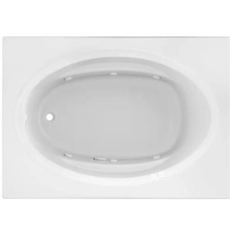 Jacuzzi 60" x 42" Signature Drop In Whirlpool Bathtub with 6 Jets, Air Controls, Left Drain and Right Pump White